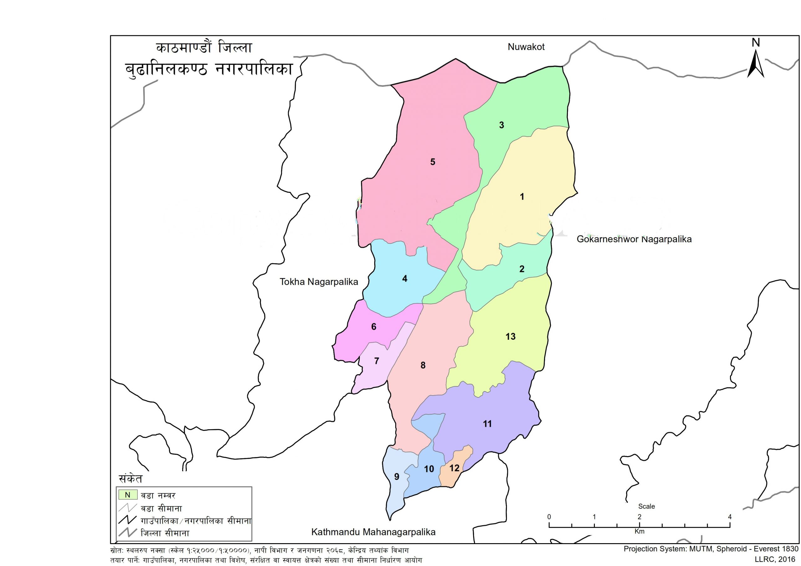 Map of Budhanilkantha Municipality, Kathmandu, Nepal – Nepal Archives