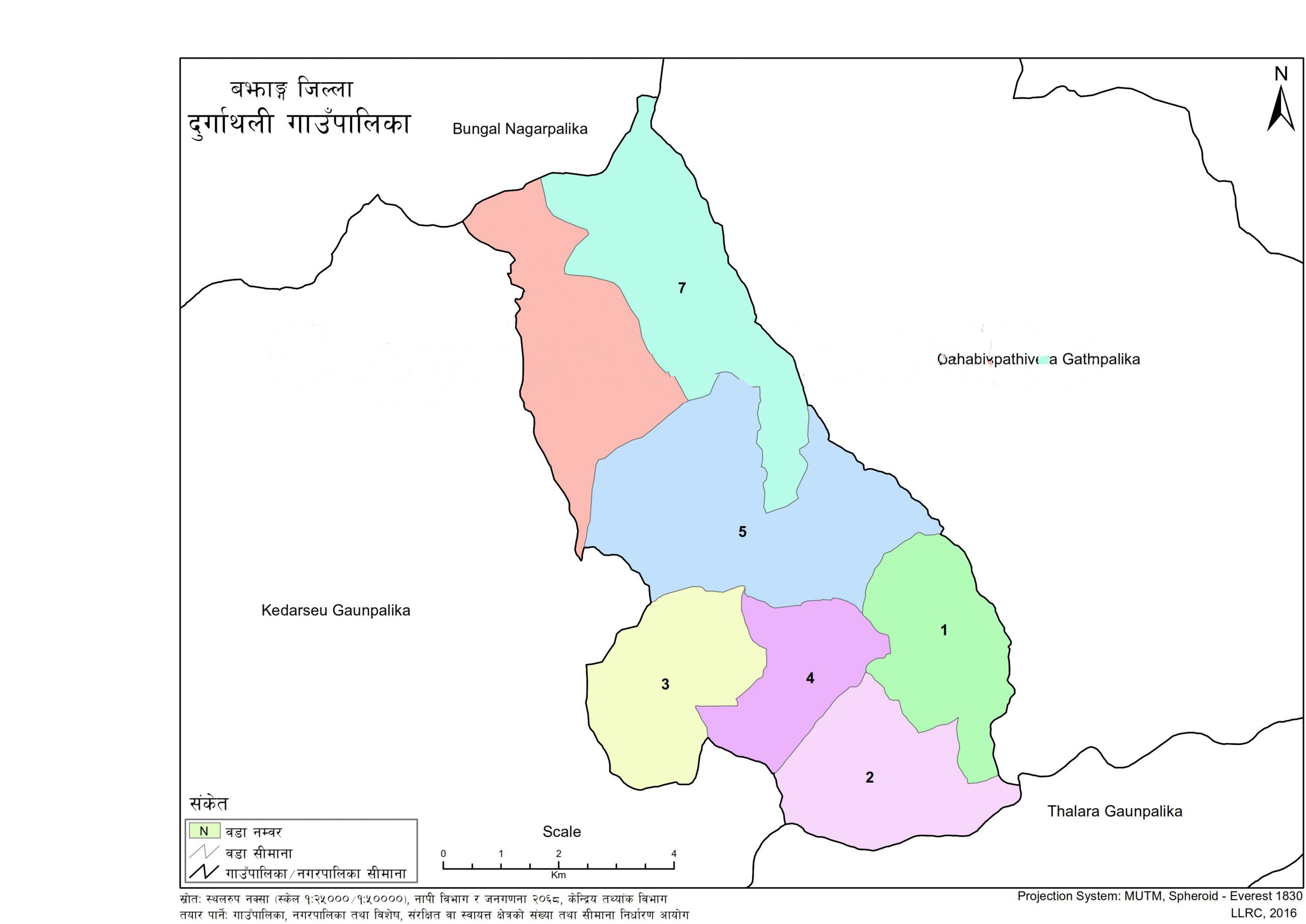 Map of Durgathali Rural Municipality