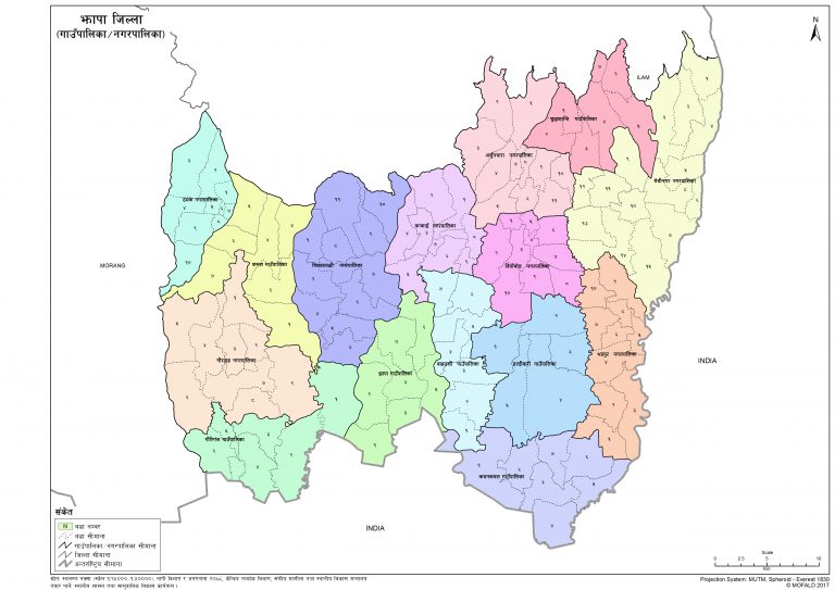 Map of Jhapa District of Nepal – Nepal Archives