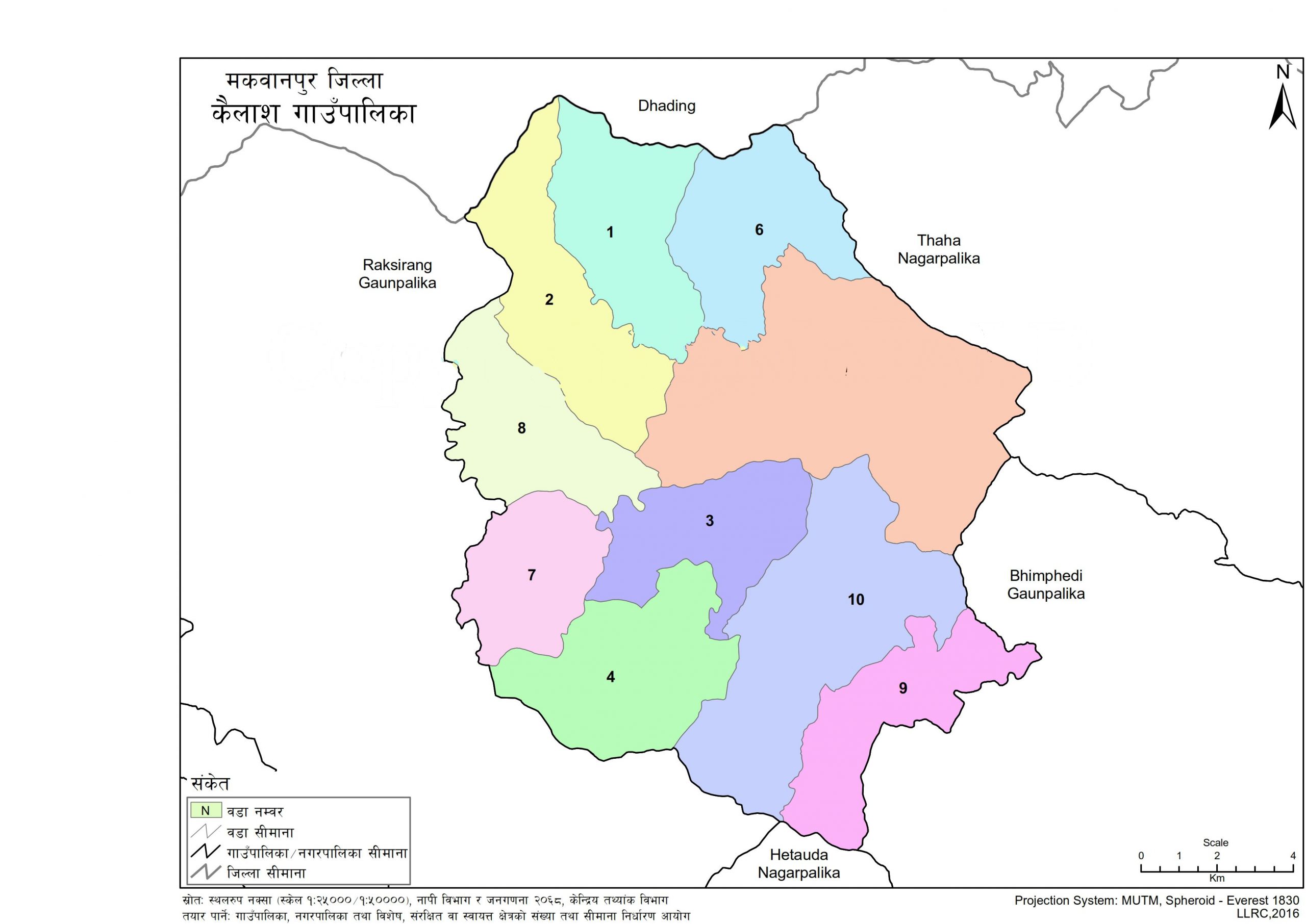 Map of Kailash Rural Municipality