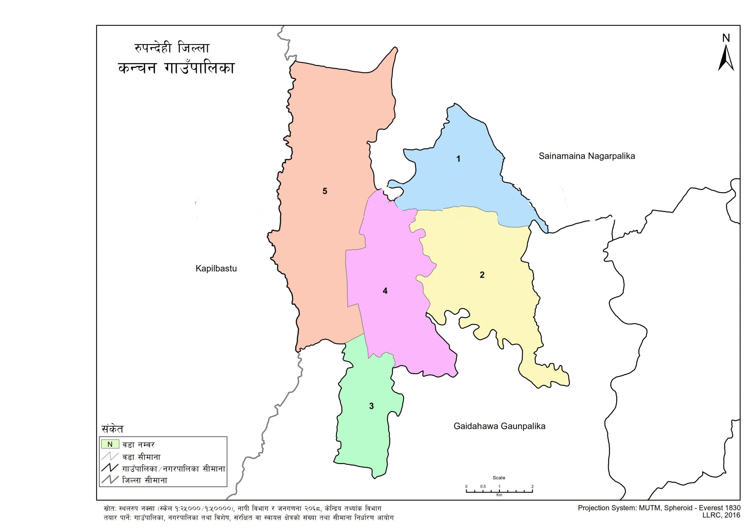 Map of Kanchan Rural Municipality