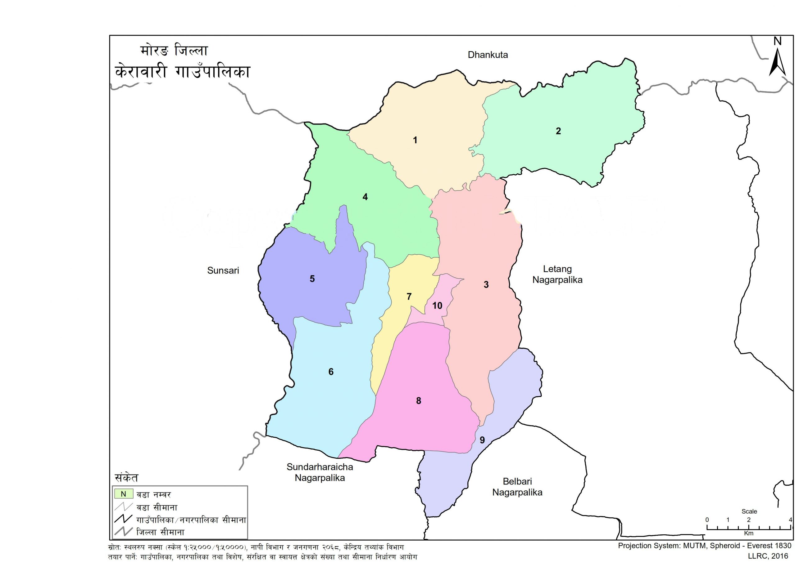 Map of Kerabari Rural Municipality