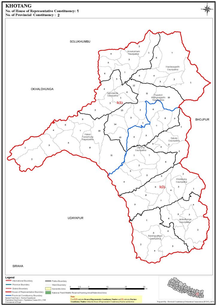 Constituency Map of Khotang District of Nepal Nepal Archives