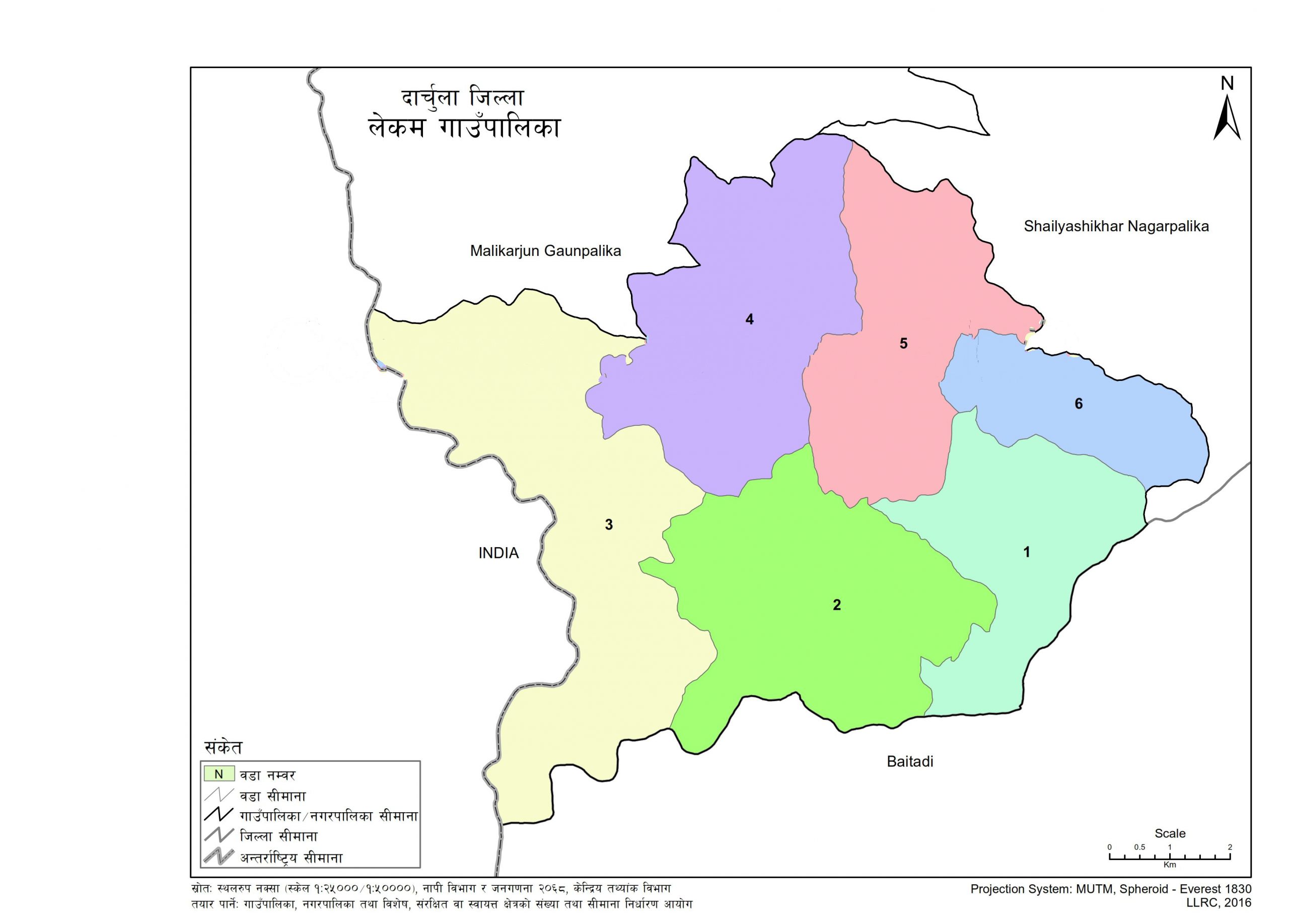 Map of Lekam Rural Municipality