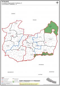 Constituency Map of Nuwakot District of Nepal