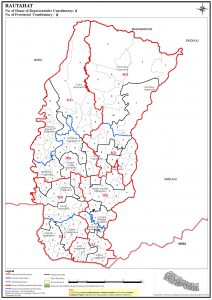 Constituency Map of Rautahat District of Nepal