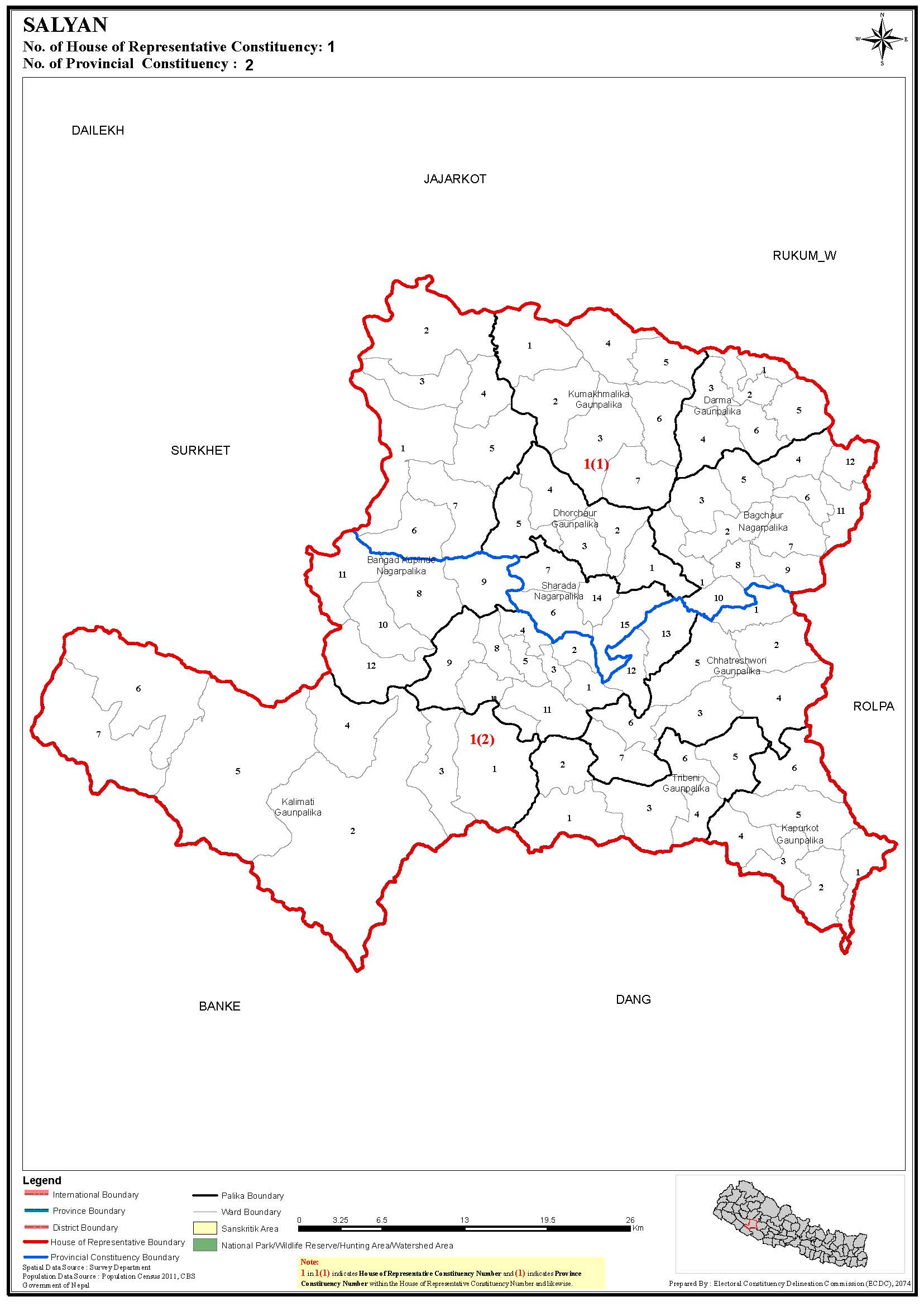 Map Of Salyan District Constituency Map Of Salyan District Of Nepal – Nepal Archives