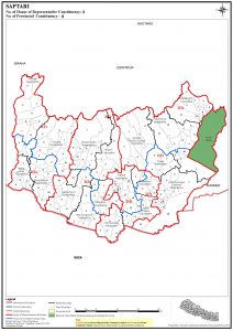 Constituency Map of Saptari District of Nepal