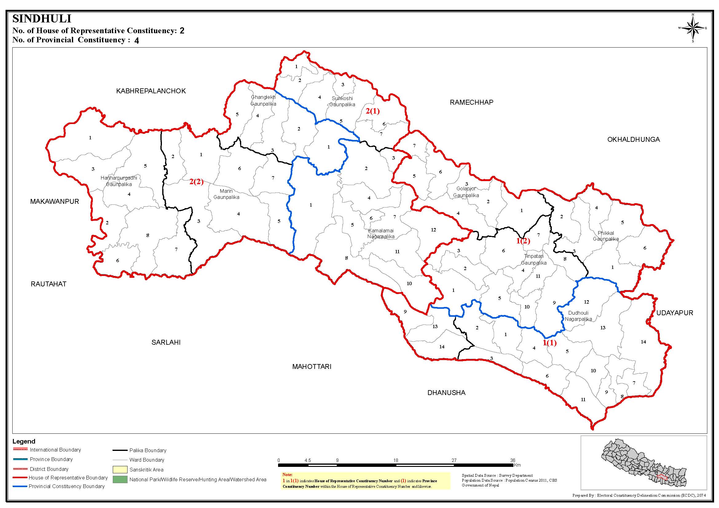 Map Of Sindhuli District Constituency Map Of Sindhuli District Of Nepal – Nepal Archives