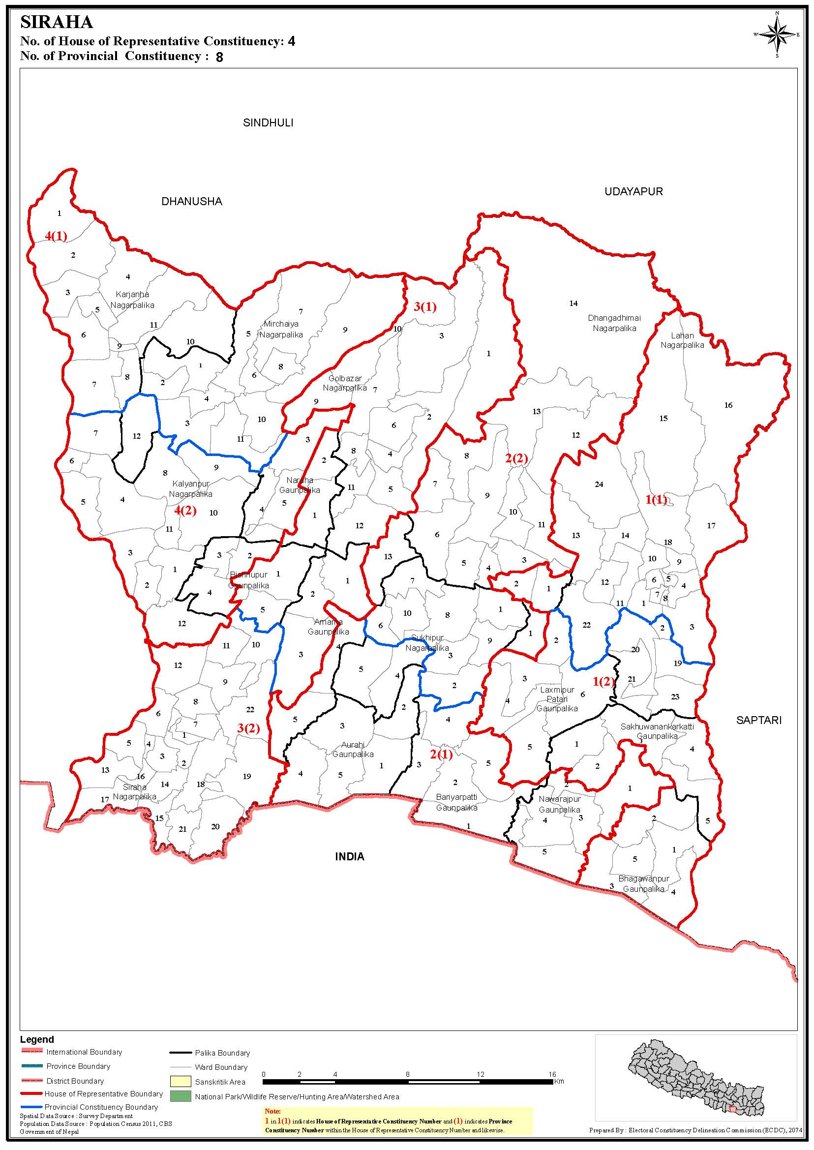 Map Of Siraha District Constituency Map Of Siraha District Of Nepal – Nepal Archives