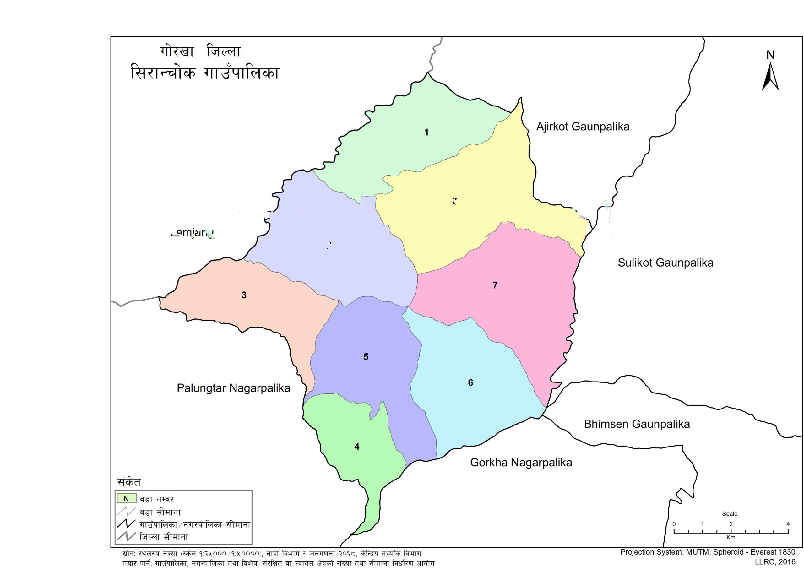 Map of Siranchowk Rural Municipality