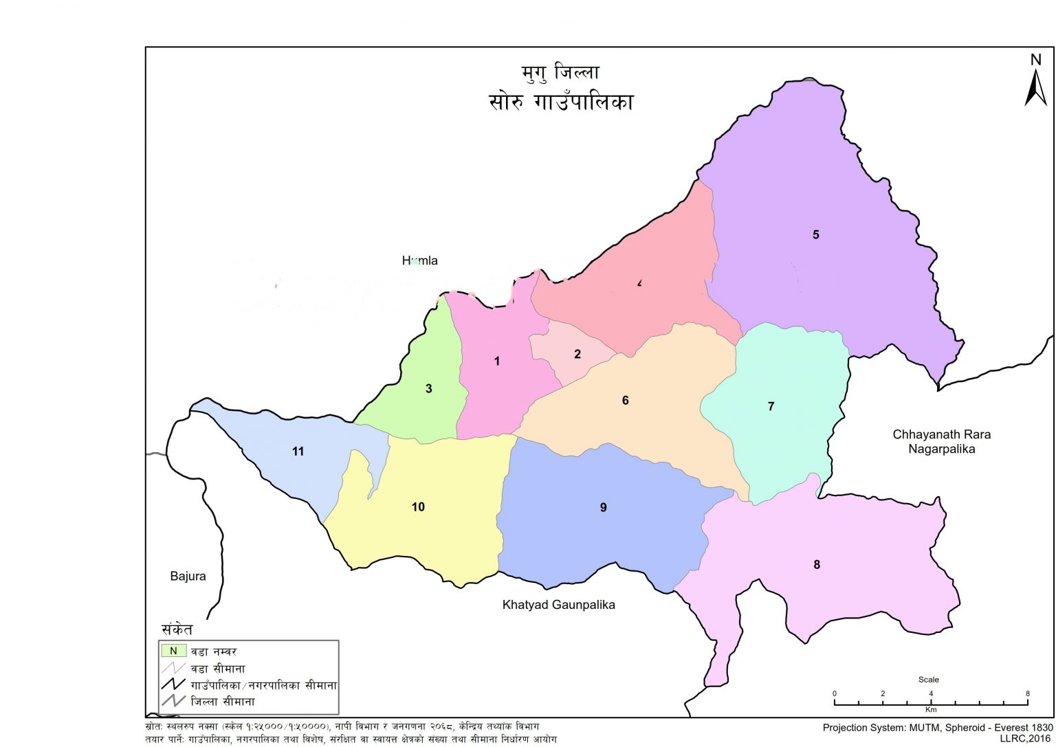 Map of Soru Rural Municipality, Mugu, Nepal – Nepal Archives