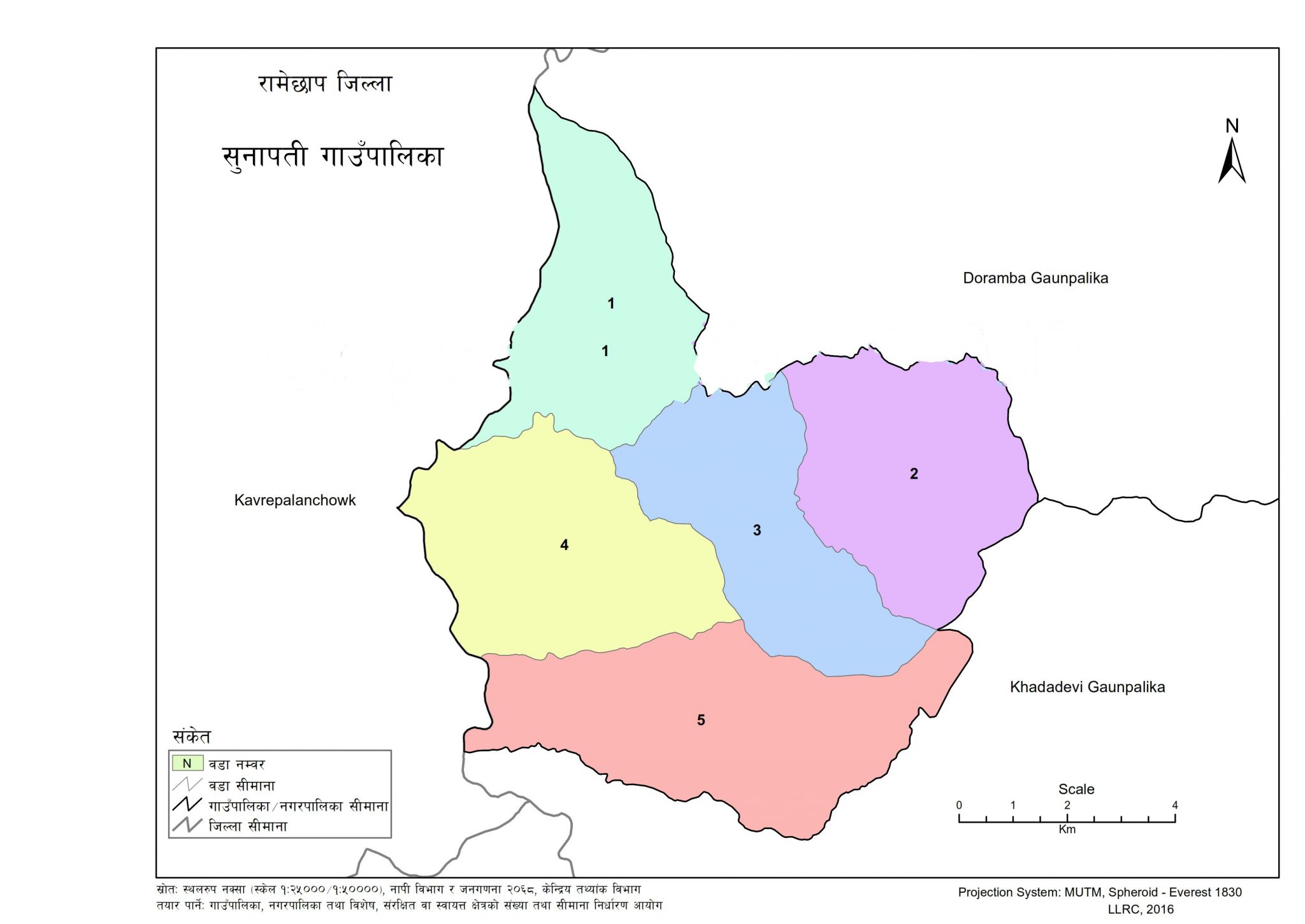 Nepal Ramechhap Map Map of Sunapati Rural Municipality, Ramechhap, Nepal – Nepal Archives