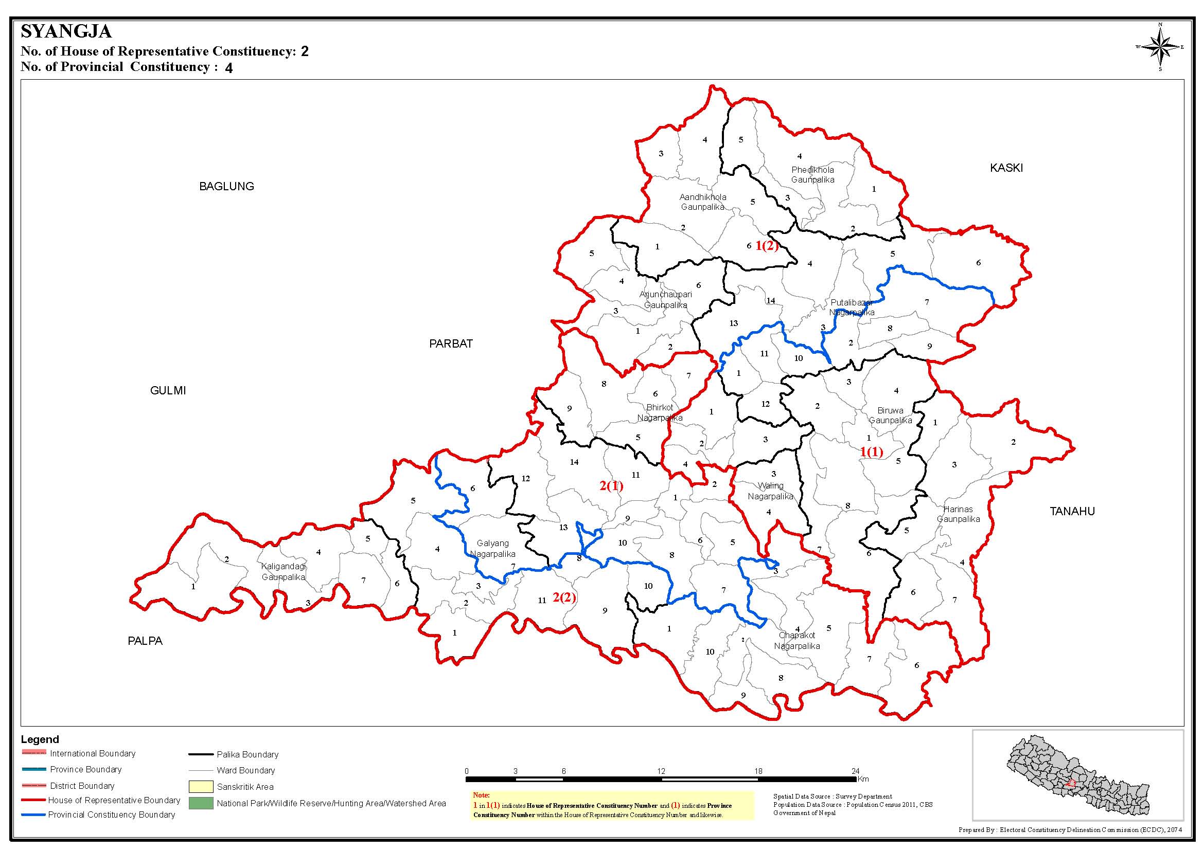 Map Of Syangja District Nepal Constituency Map Of Syangja District Of Nepal – Nepal Archives