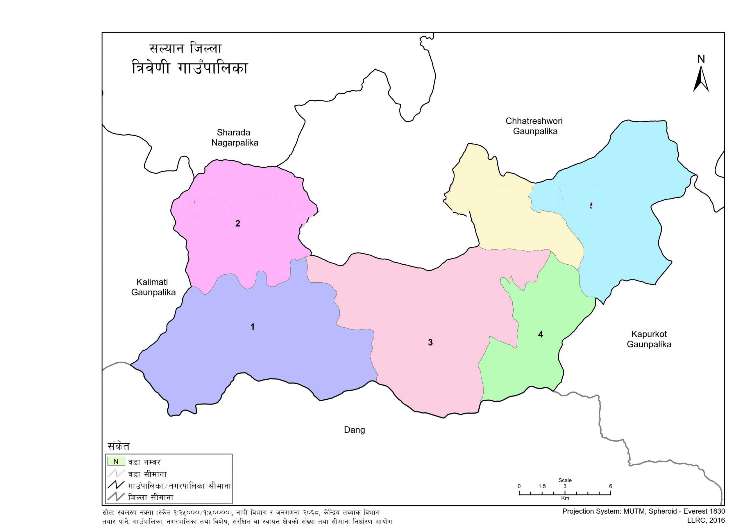 Map of Triveni Rural Municipality