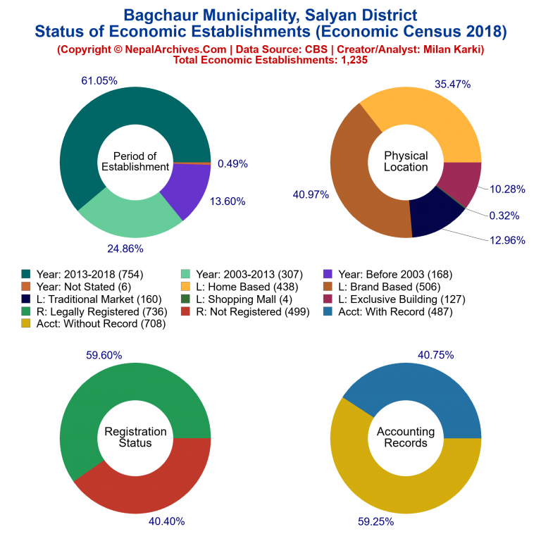 NEC 2018 Economic Establishments Charts of Bagchaur Municipality