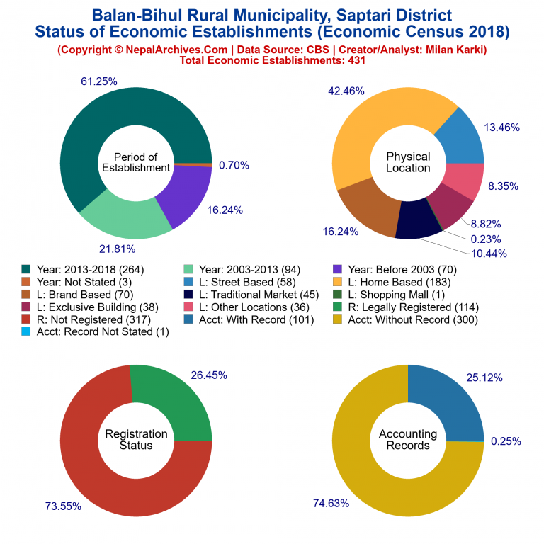 NEC 2018 Economic Establishments Charts of Balan-Bihul Rural Municipality