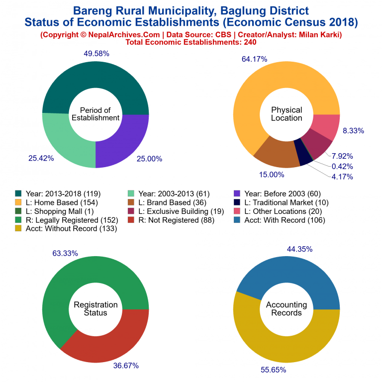 NEC 2018 Economic Establishments Charts of Bareng Rural Municipality