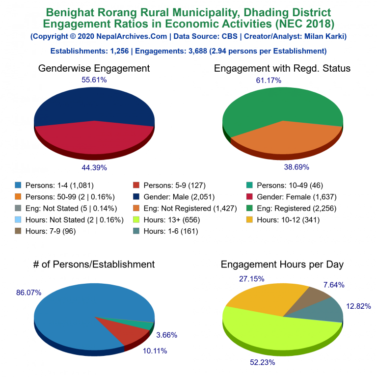 NEC 2018 Economic Engagements Charts of Benighat Rorang Rural Municipality