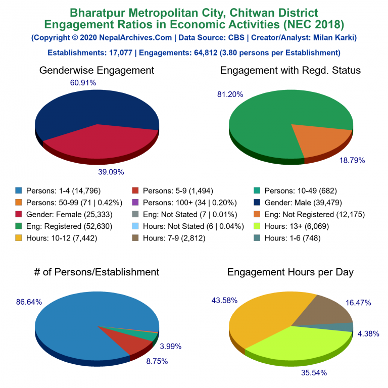 NEC 2018 Economic Engagements Charts of Bharatpur Metropolitan City
