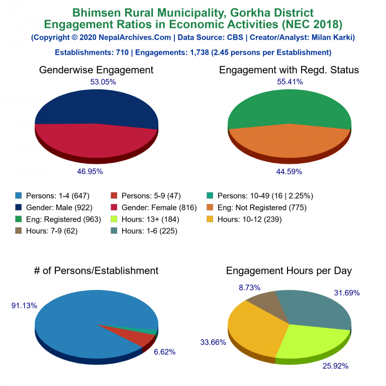 NEC 2018 Economic Engagements Charts of Bhimsen Rural Municipality