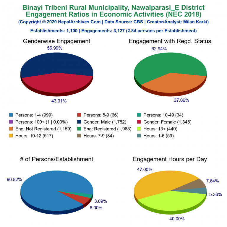 NEC 2018 Economic Engagements Charts of Binayi Tribeni Rural Municipality