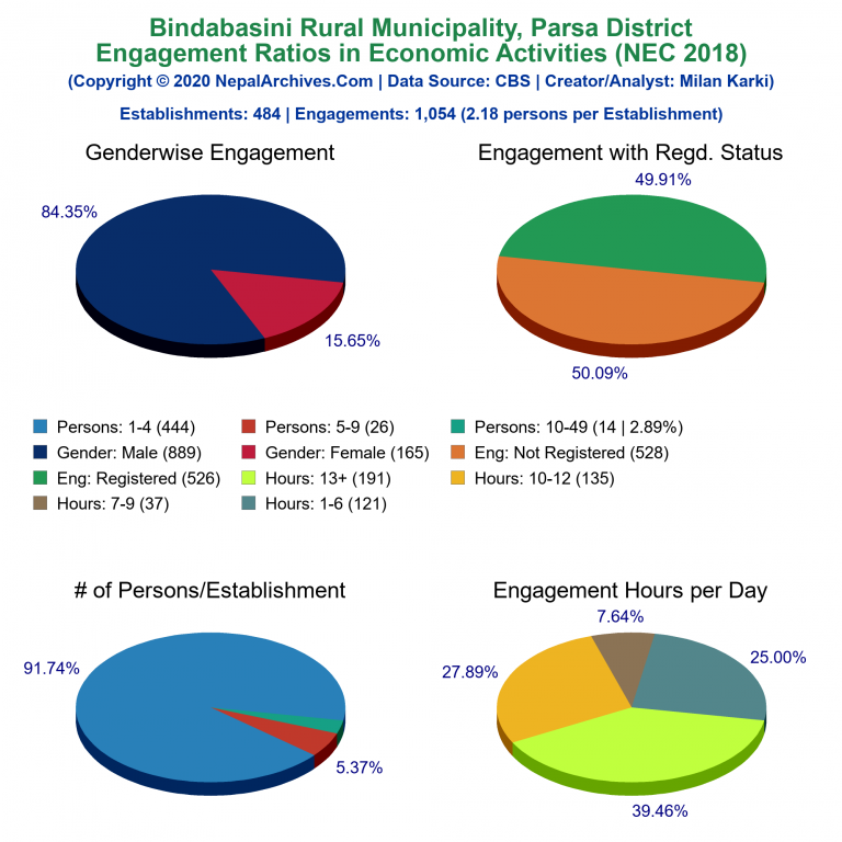 NEC 2018 Economic Engagements Charts of Bindabasini Rural Municipality