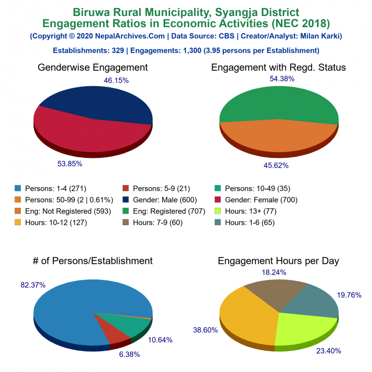 NEC 2018 Economic Engagements Charts of Biruwa Rural Municipality