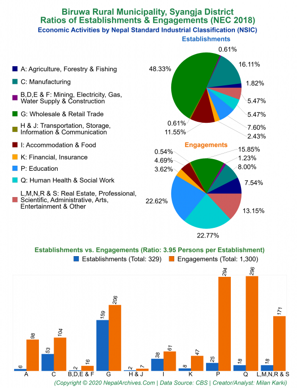 Economic Activities by NSIC Charts of Biruwa Rural Municipality