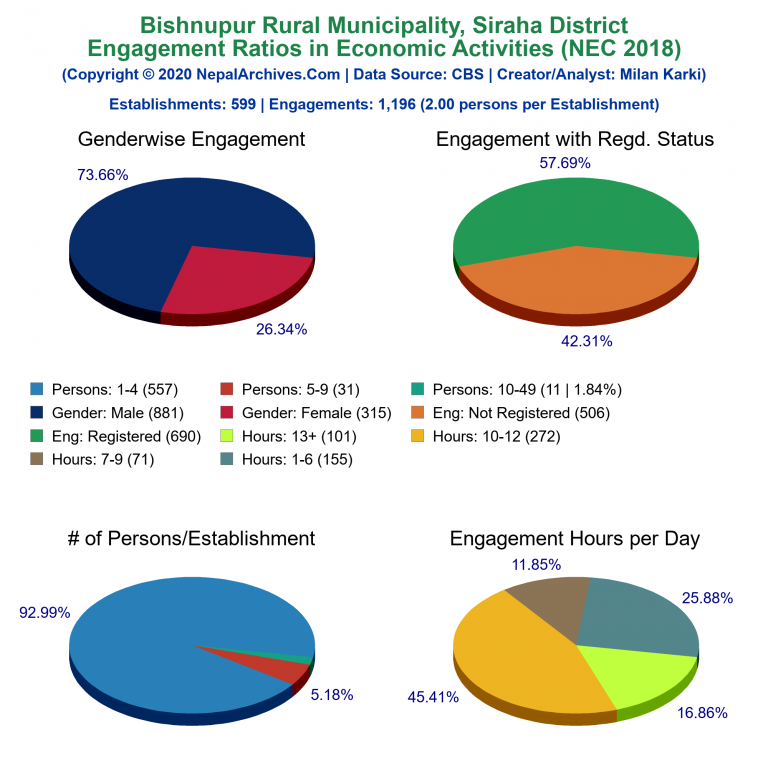NEC 2018 Economic Engagements Charts of Bishnupur Rural Municipality