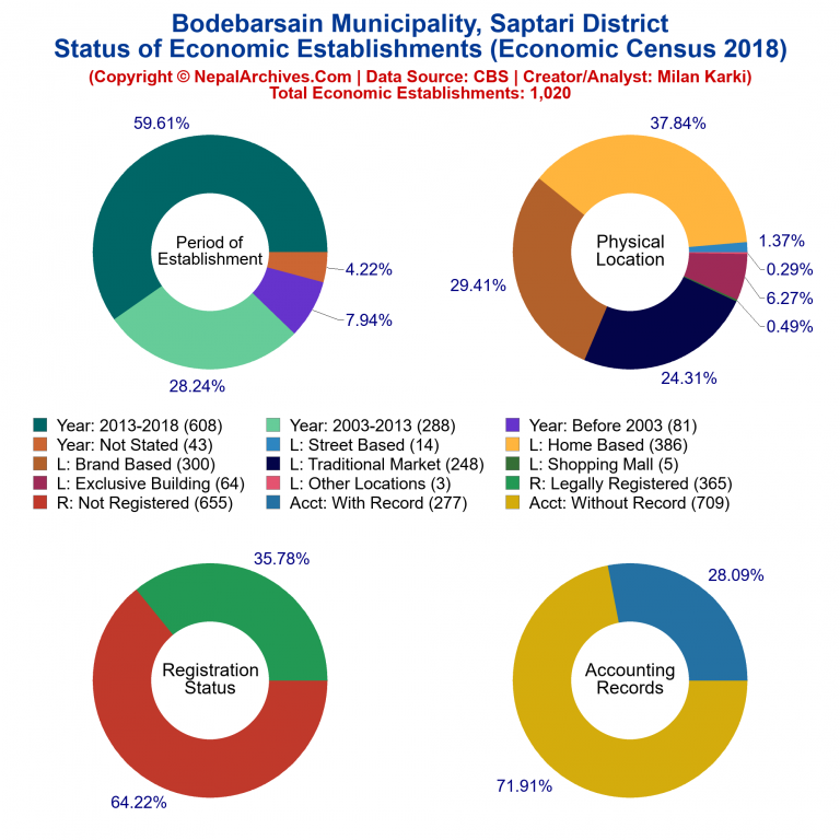 NEC 2018 Economic Establishments Charts of Bodebarsain Municipality