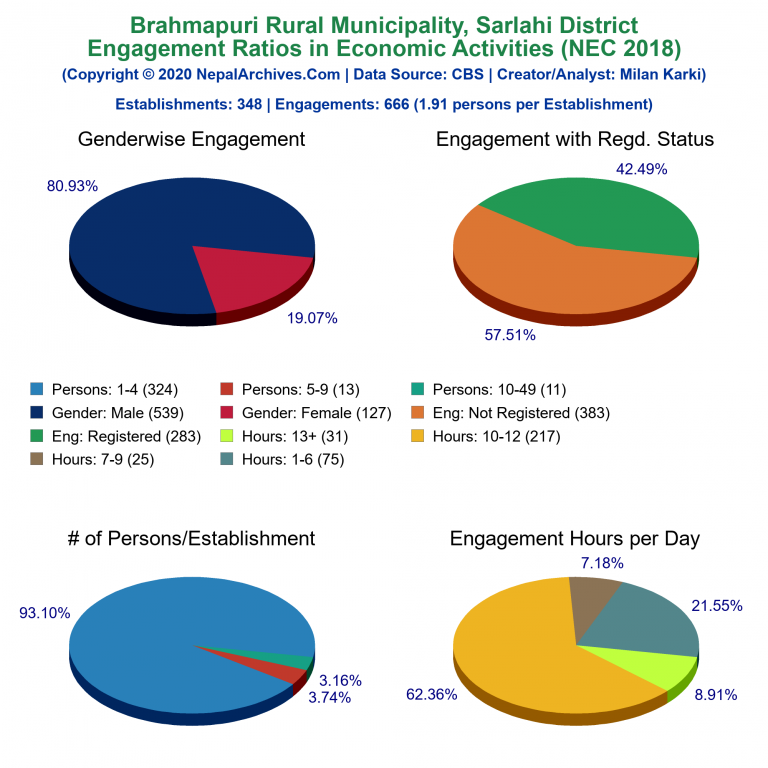 NEC 2018 Economic Engagements Charts of Brahmapuri Rural Municipality