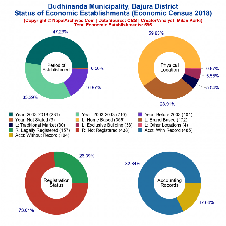 NEC 2018 Economic Establishments Charts of Budhinanda Municipality
