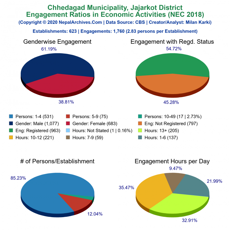 NEC 2018 Economic Engagements Charts of Chhedagad Municipality