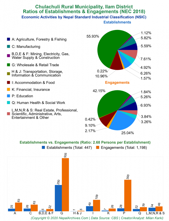 Economic Activities by NSIC Charts of Chulachuli Rural Municipality