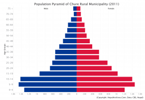 Population Pyramid of Chure Rural Municipality, Kailali District (2011 Census)