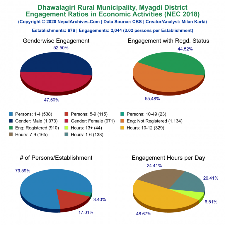 NEC 2018 Economic Engagements Charts of Dhawalagiri Rural Municipality