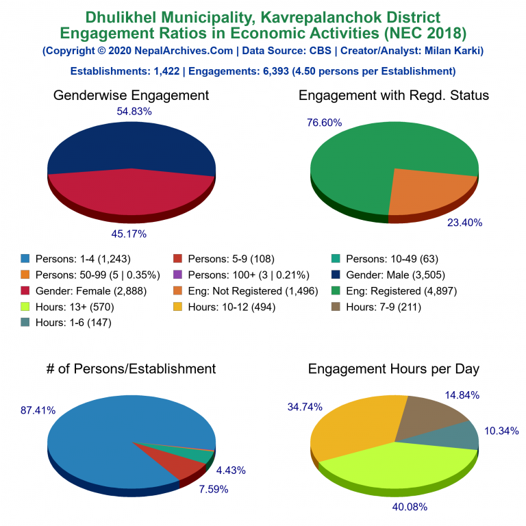 NEC 2018 Economic Engagements Charts of Dhulikhel Municipality