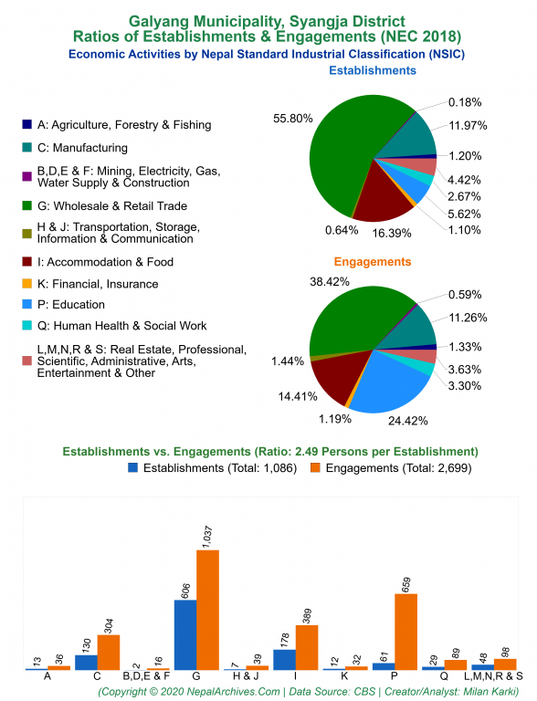 Economic Activities by NSIC Charts of Galyang Municipality