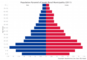 Population Pyramid of Janaki Rural Municipality, Kailali District (2011 Census)
