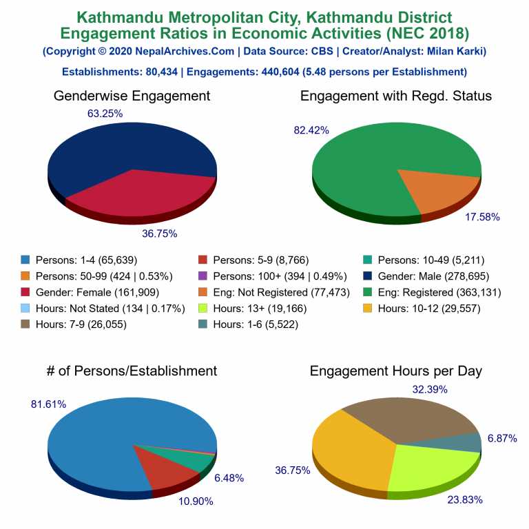 NEC 2018 Economic Engagements Charts of Kathmandu Metropolitan City