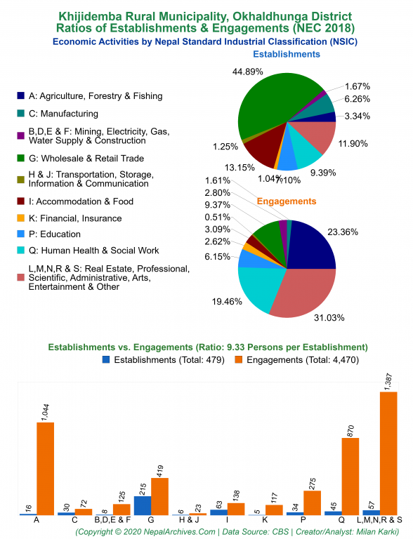 Economic Activities by NSIC Charts of Khijidemba Rural Municipality