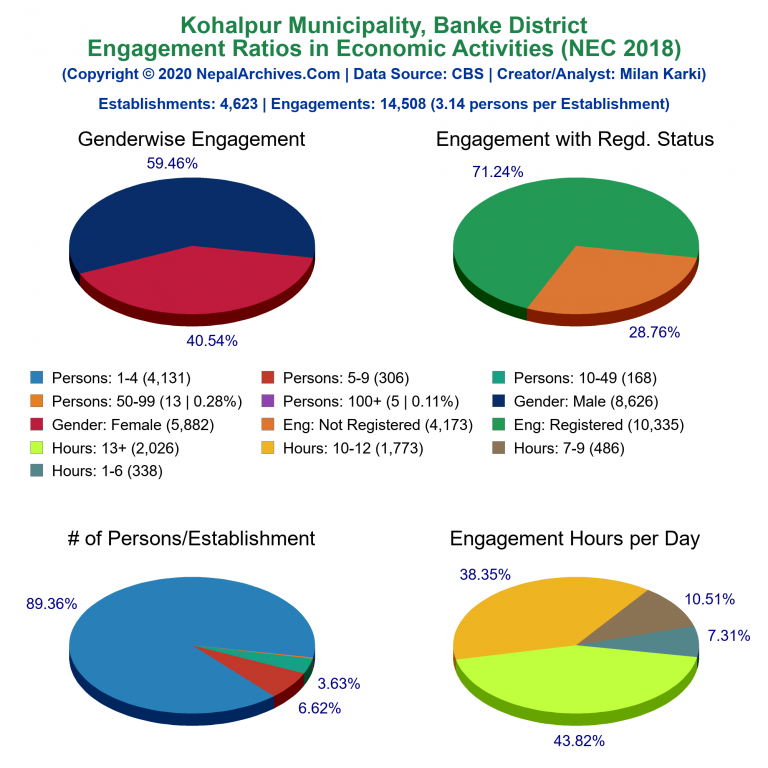 NEC 2018 Economic Engagements Charts of Kohalpur Municipality