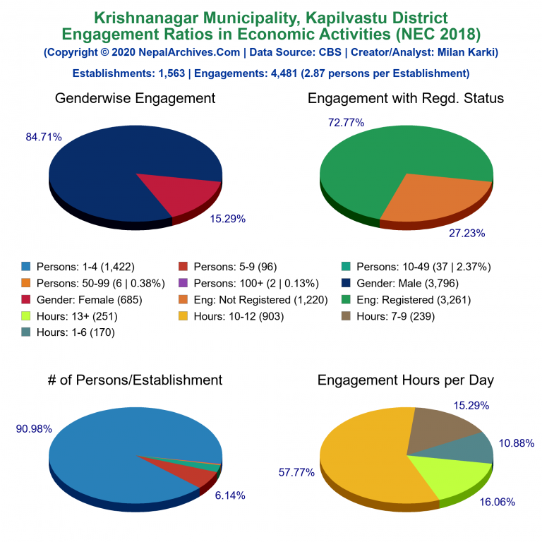 NEC 2018 Economic Engagements Charts of Krishnanagar Municipality