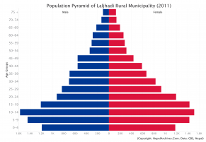 Population Pyramid of Laljhadi Rural Municipality, Kanchanpur District (2011 Census)