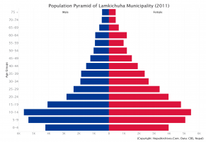 Population Pyramid of Lamkichuha Municipality, Kailali District (2011 Census)