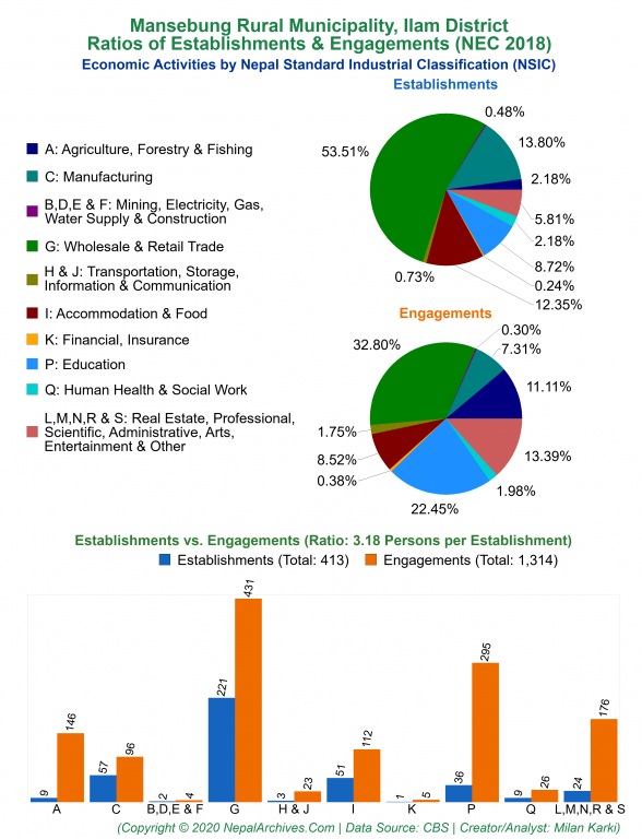 Economic Activities by NSIC Charts of Mansebung Rural Municipality