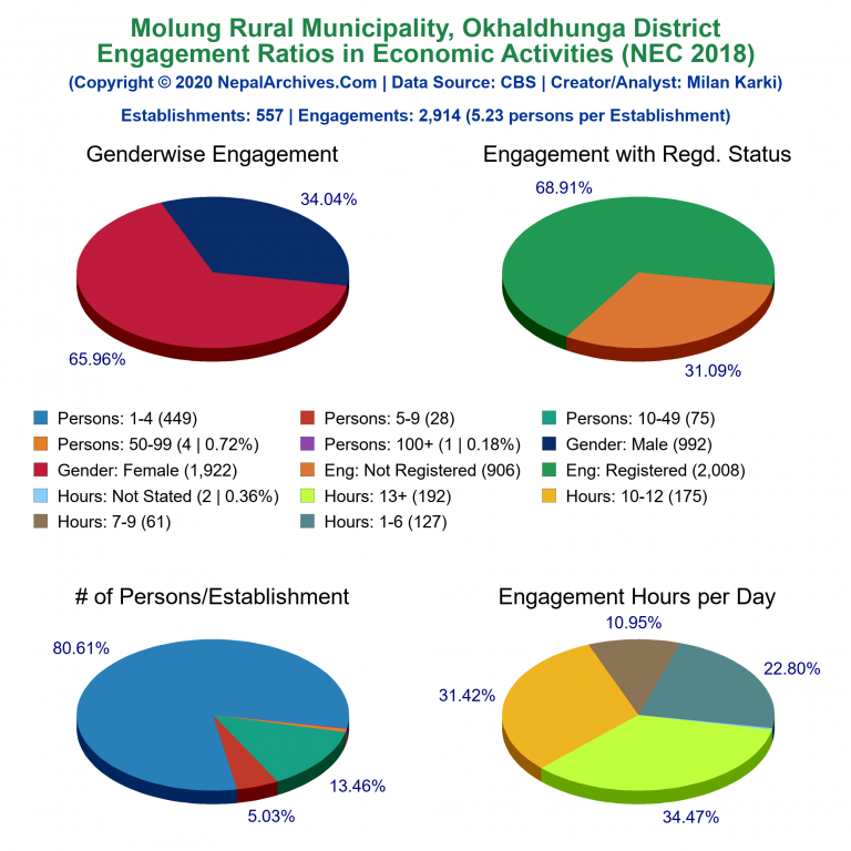NEC 2018 Economic Engagements Charts of Molung Rural Municipality