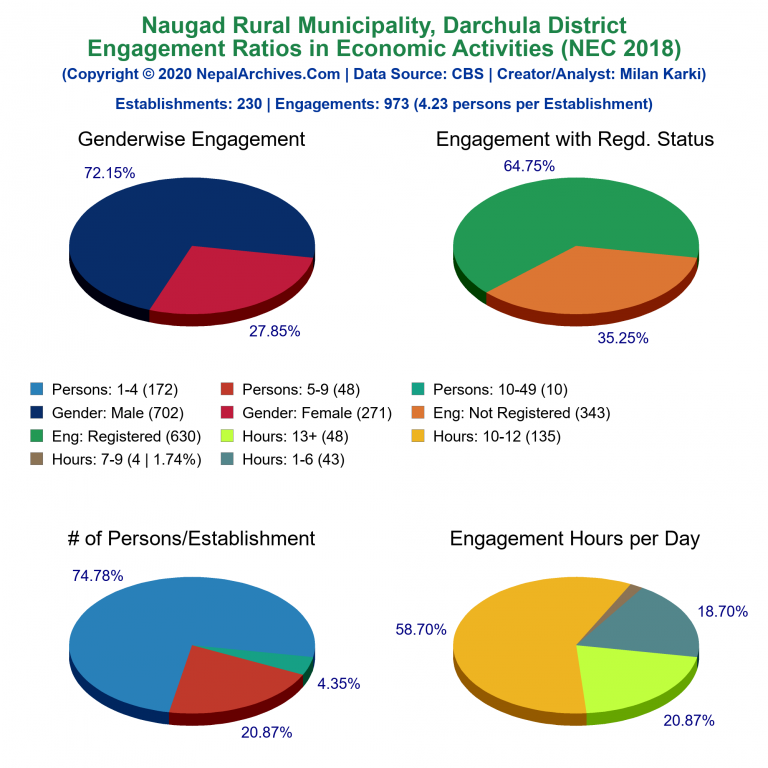 NEC 2018 Economic Engagements Charts of Naugad Rural Municipality