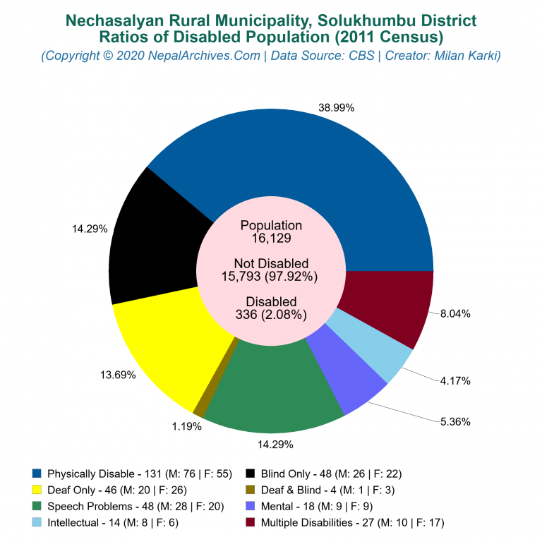 Disabled Population Charts of Nechasalyan Rural Municipality